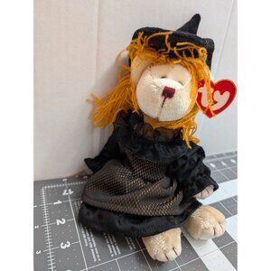 Jointed Witch Bear TY Attic Treasures Hagatha Y2K Halloween orange hair 10 in